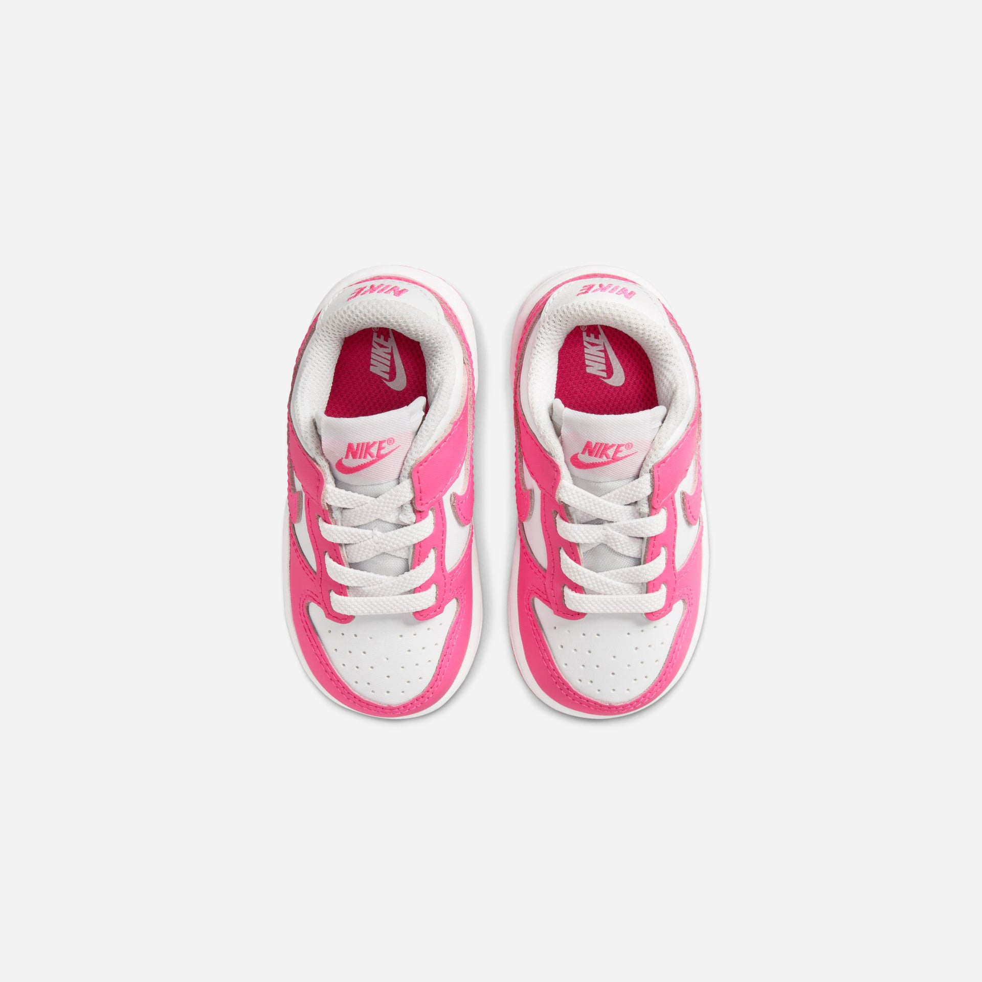 Nike TD Dunk Low - White / Laser Fuchsia