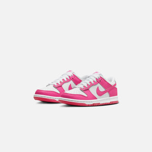 Nike GS Dunk Low - White / Laser Fuchsia