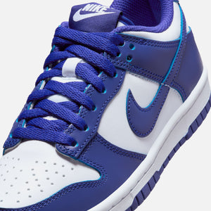 Nike GS Dunk Low - White / Concord / University Red