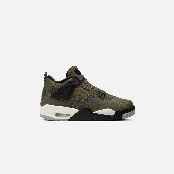 Nike GS Air Jordan 4 SE Craft - Medium Olive / Pale Vanilla