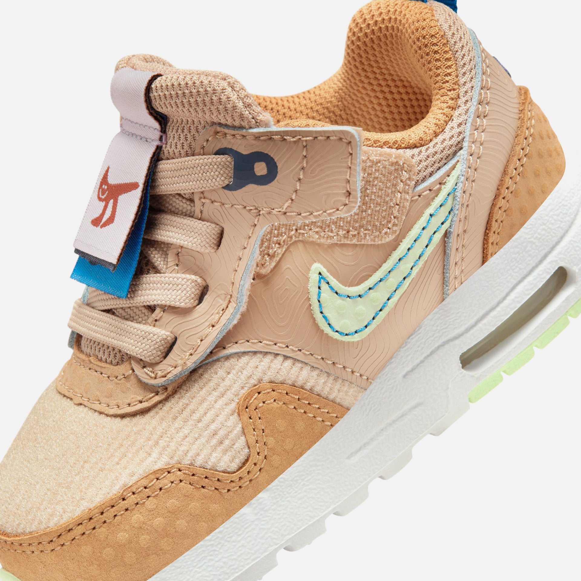 Nike Toddler Air Max 1 SE Easyon - Black / White / Playful Pink / Stadium