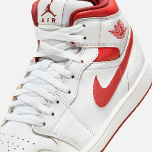 Nike Air Jordan 1 Mid SE - White / Lobster / Dune Red / Sail