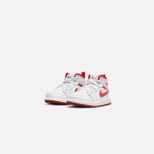 Nike TD Air Jordan 1 Mid Se Bt - White /Lobster Dune / Red / Sail