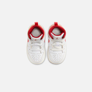 Nike Toddler Air Jordan 1 Mid SE - White / Lobster Dune / Red / Sail