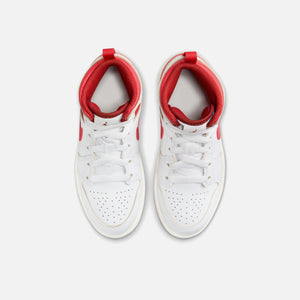 Nike Pre-School Air Jordan 1 Mid SE - White / Lobster Dune Red / Sail