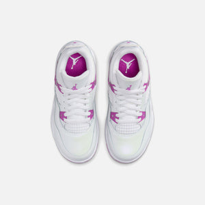 Nike PS Air Jordan 4 Retro - White / Hyper Violet