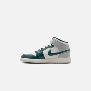 Jordan GS Air Jordan 1 Mid SE - White / Oxidized Green Sail