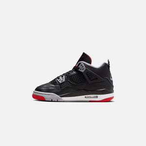 Nike GS Air Jordan 4 Retro - Black / Fire Red / Cement Grey / Summit White