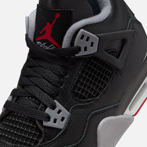 Nike GS Air Jordan 4 Retro - Black / Fire Red / Cement Grey / Summit White