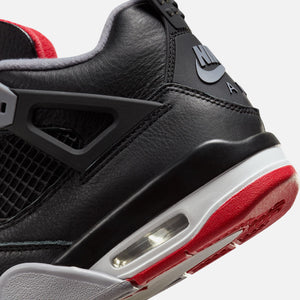 Nike GS Air Jordan 4 Retro - Black / Fire Red / Cement Grey / Summit White