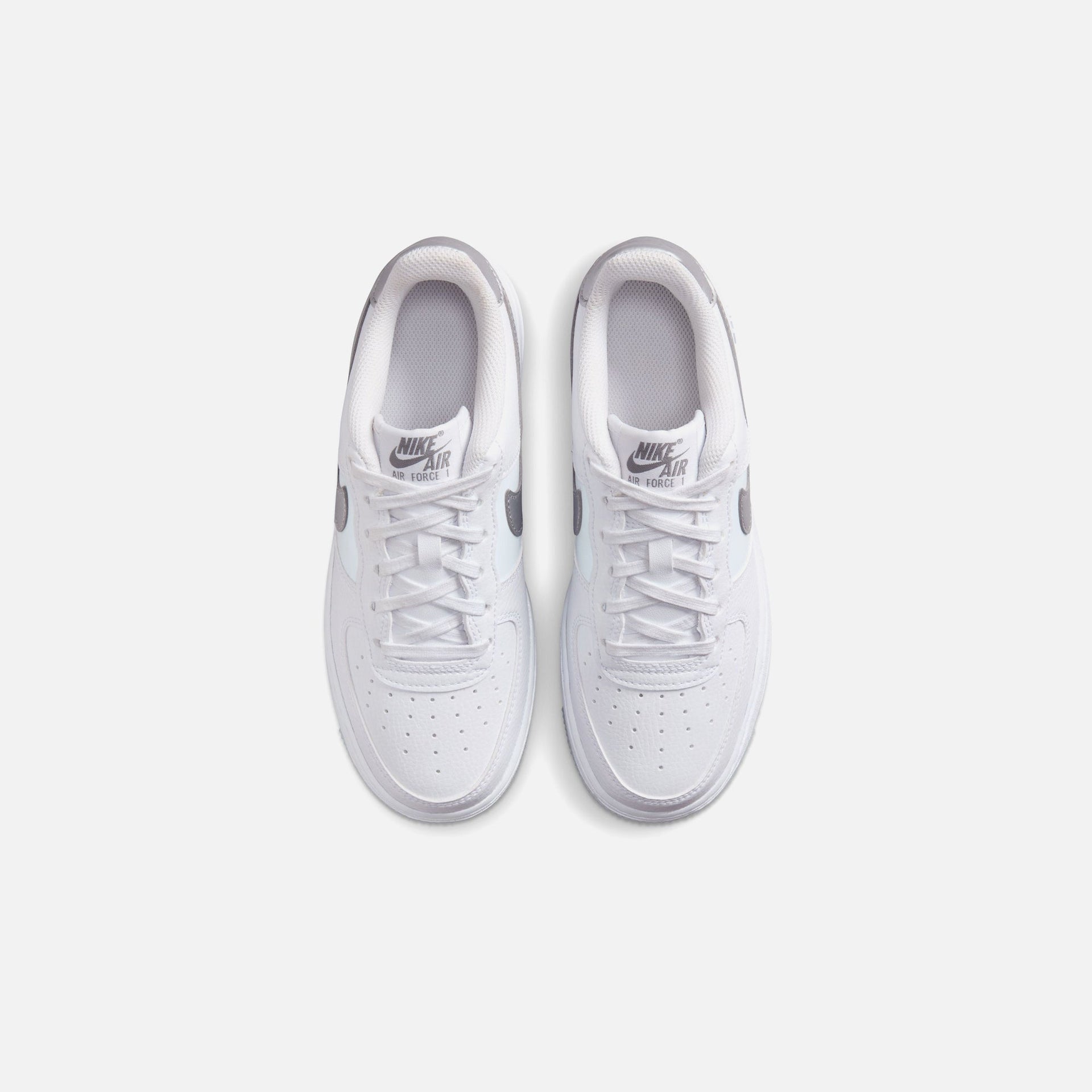 Nike GS Air Force 1 - White / Metallic Silver / Pure Platinum