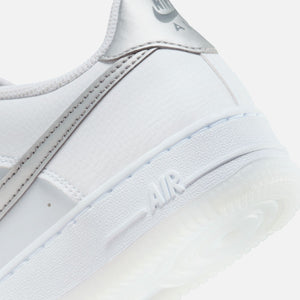 Nike GS Air Force 1 - White / Metallic Silver / Pure Platinum