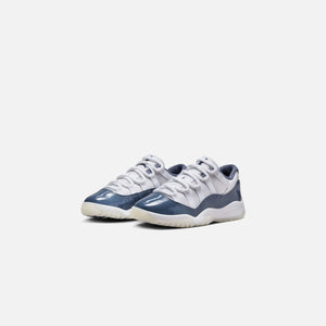 Jordan PS Air Jordan 11 Low - White / Midnight Navy / Diffused Blue / Football Grey