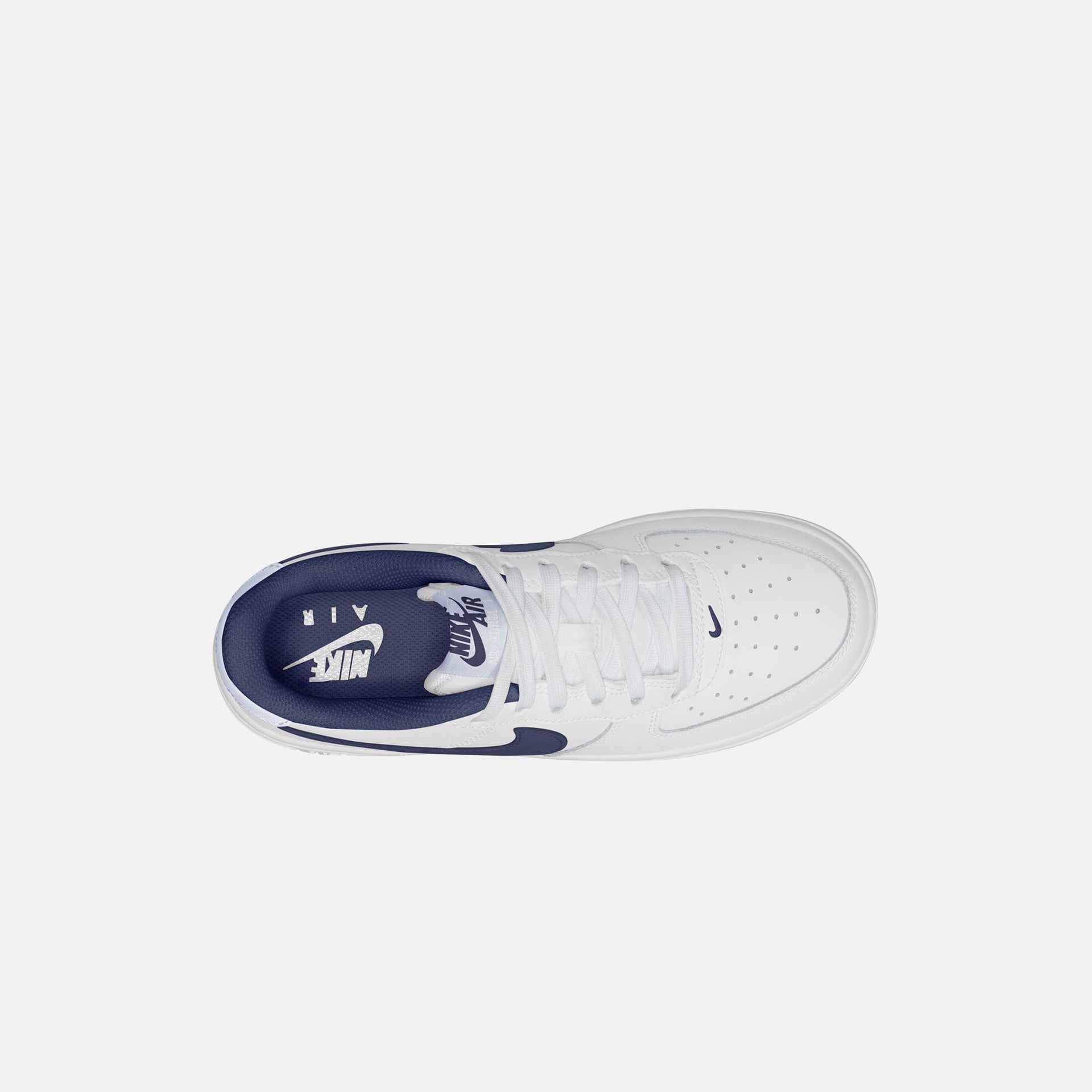 Nike GS Air Force 1 LV8 - White / Midnight Navy / Football