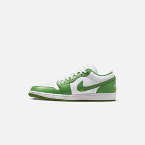 Nike Air Jordan 1 Low SE - White / Chlorophyll / Lightening