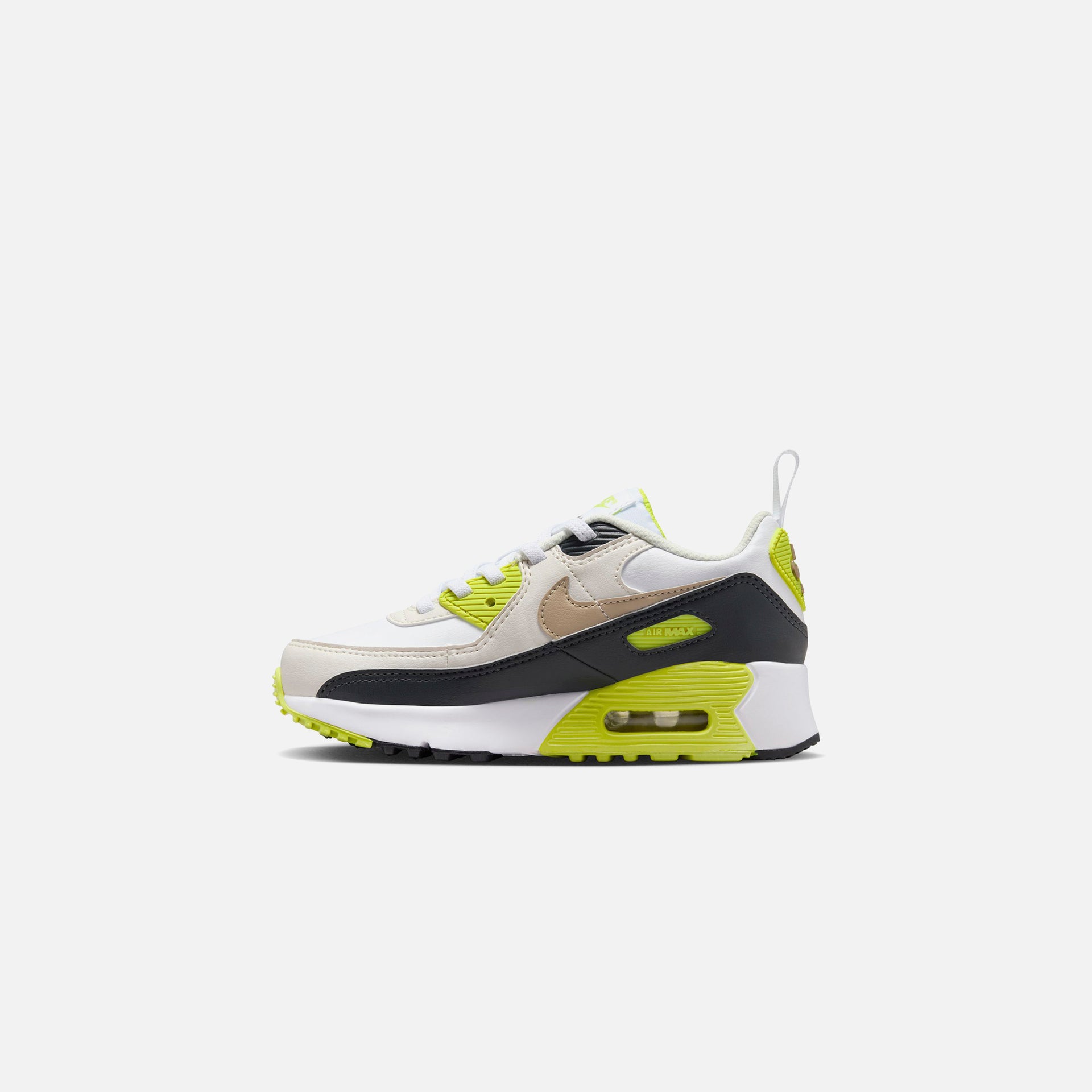 Nike PS Air Max 90 Easyon - White / Khaki / Cyber / Dark Smoke Grey