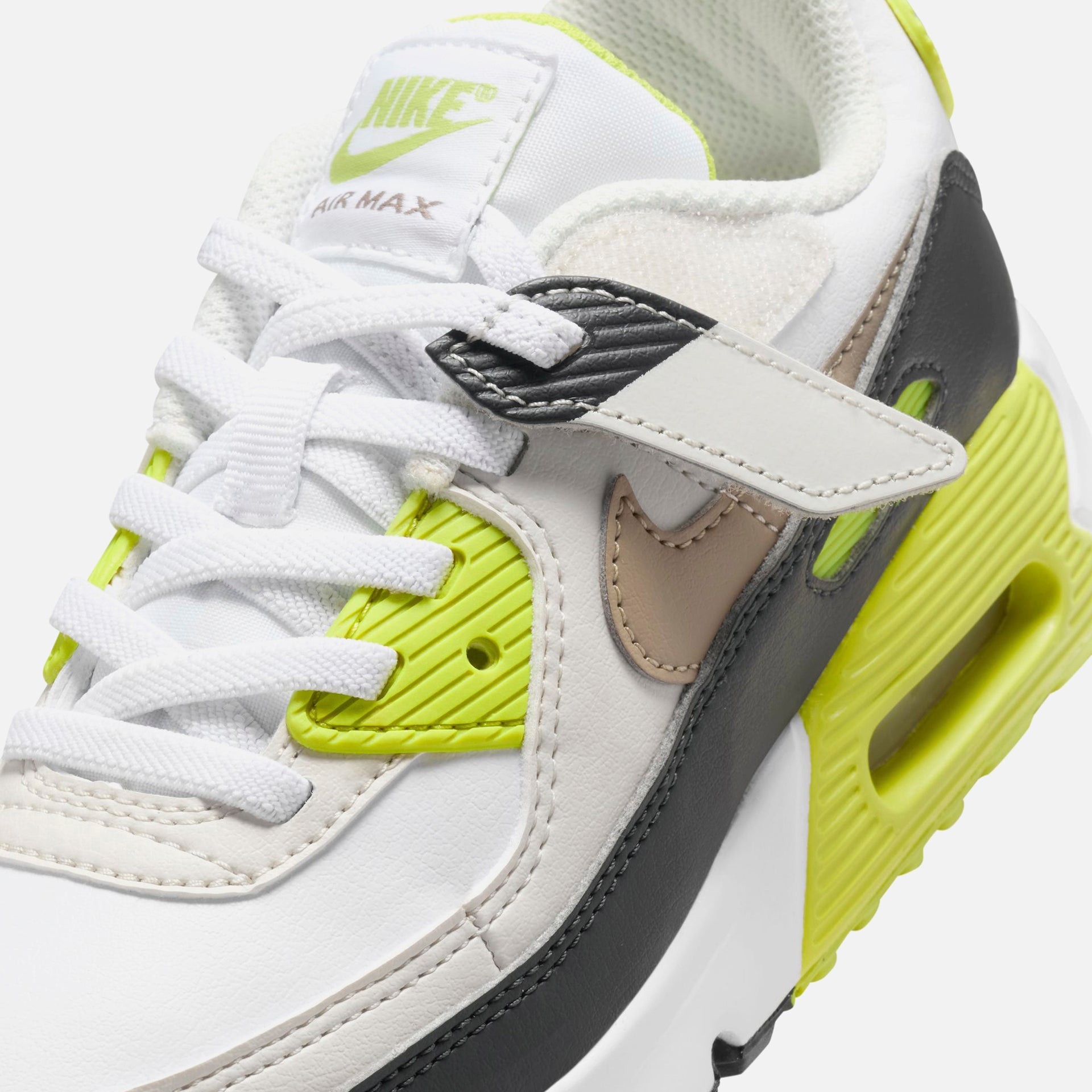 Nike PS Air Max 90 Easyon - White / Khaki / Cyber / Dark Smoke Grey