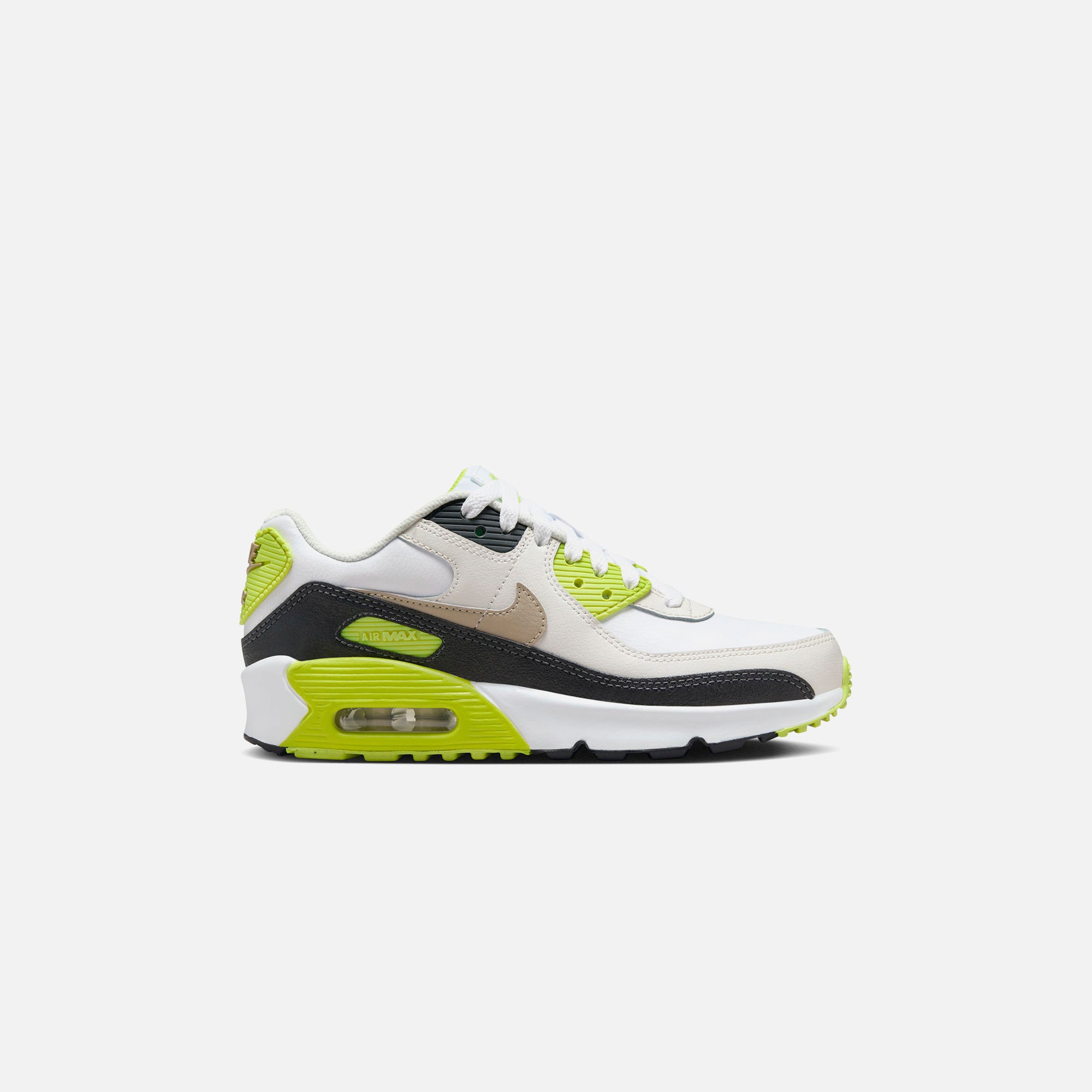 Nike GS Air Max 90 White Khaki Cyber Dark Smoke Grey Kith Europe