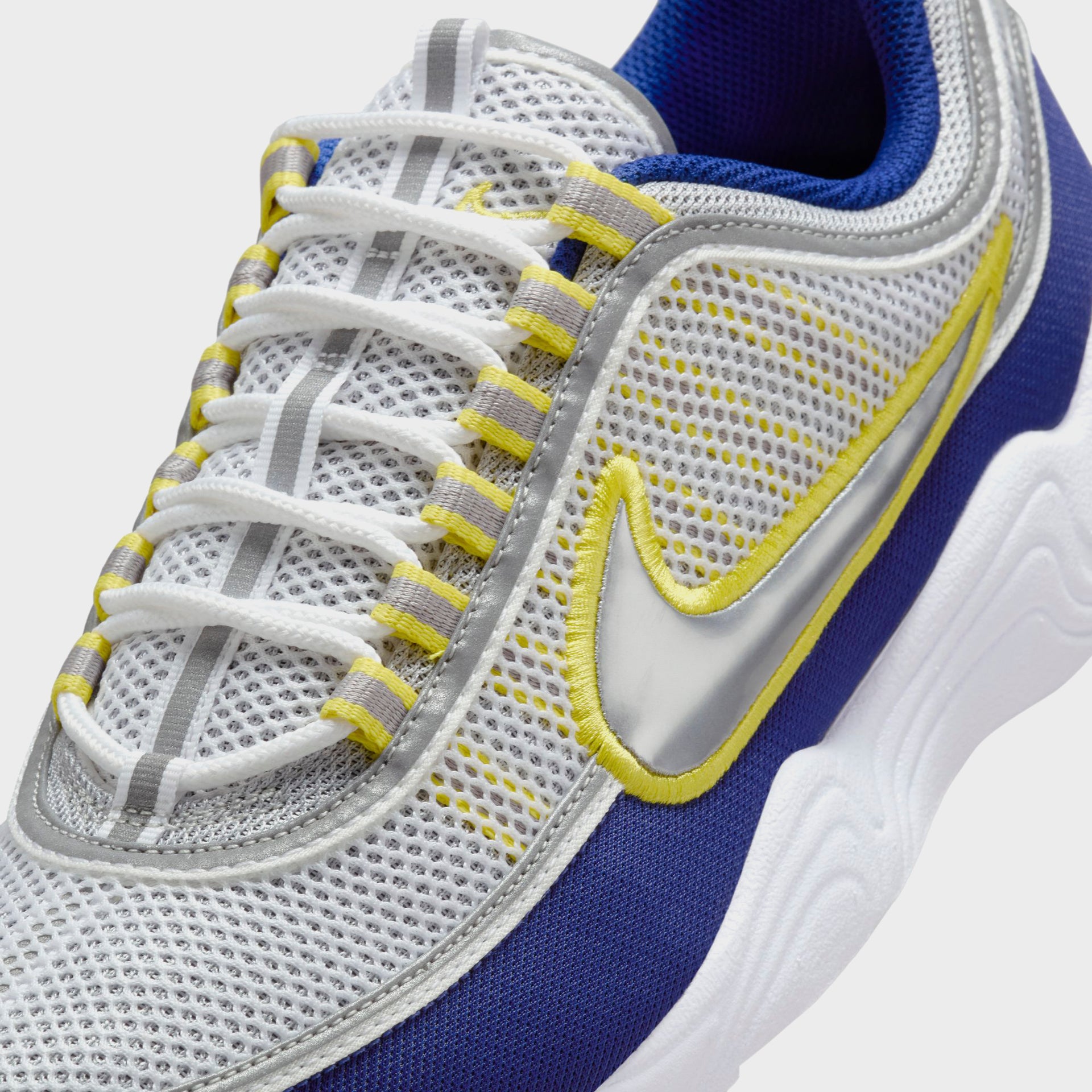 Nike Air Zoom Spiridon SP - White / Metallic Silver / Deep Royal Blue