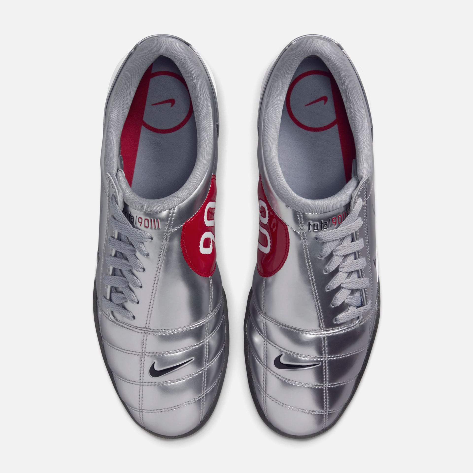 Nike Total 90 III - Metallic Silver / Black / University Red