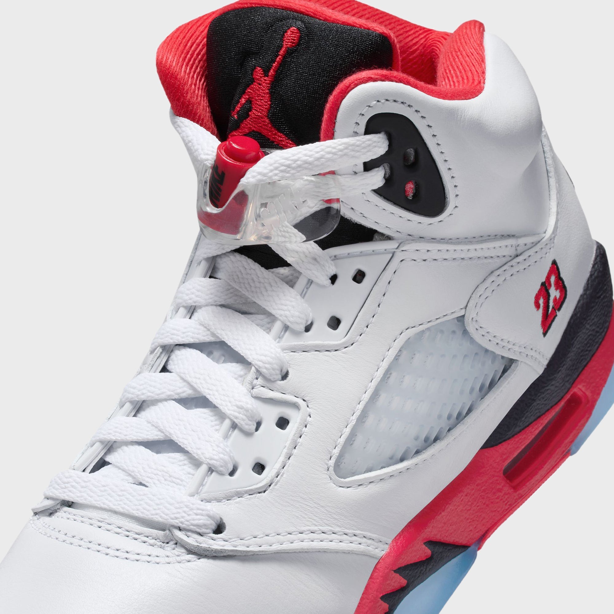 jordan 5s red white and black