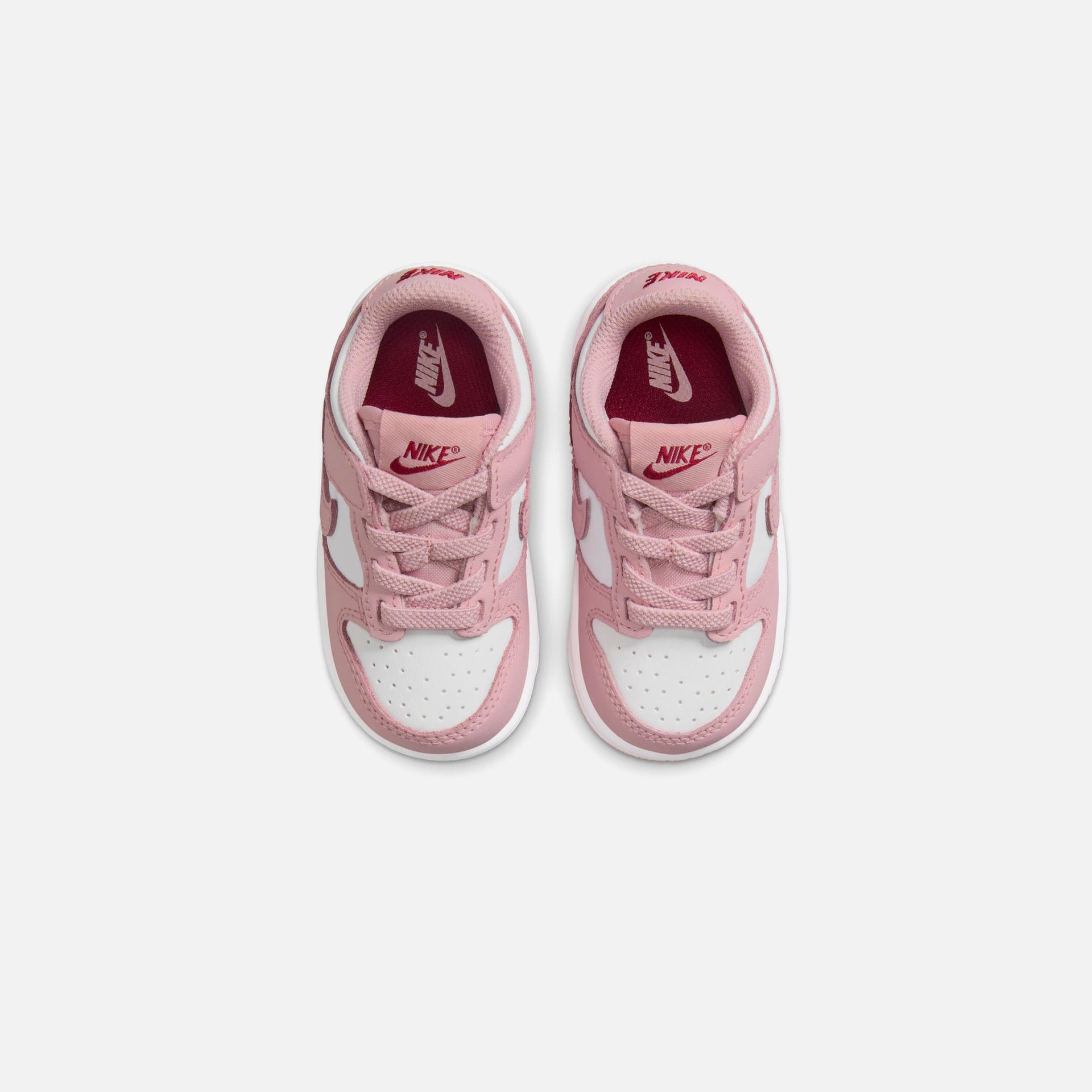 Nike TD Dunk Low - White / Pink Glaze / Pomegranate