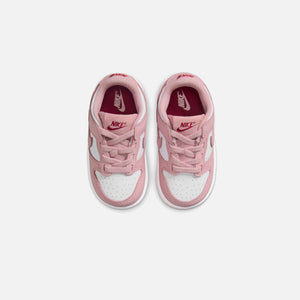 Nike TD Dunk Low - White / Pink Glaze / Pomegranate