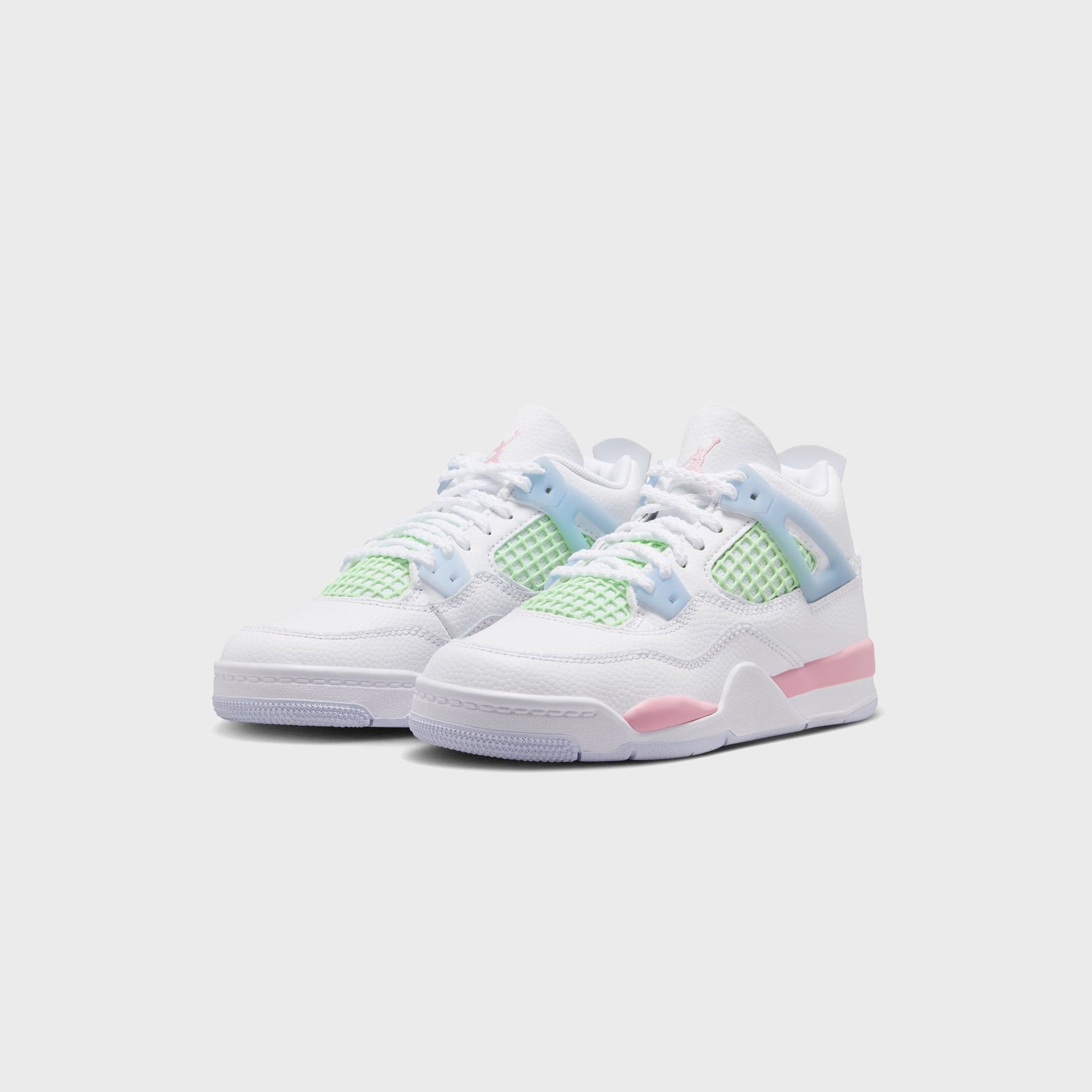 Jordan PS Air Jordan 4 Retro - White / Half Blue / Vapor Green / Medium Soft Pink