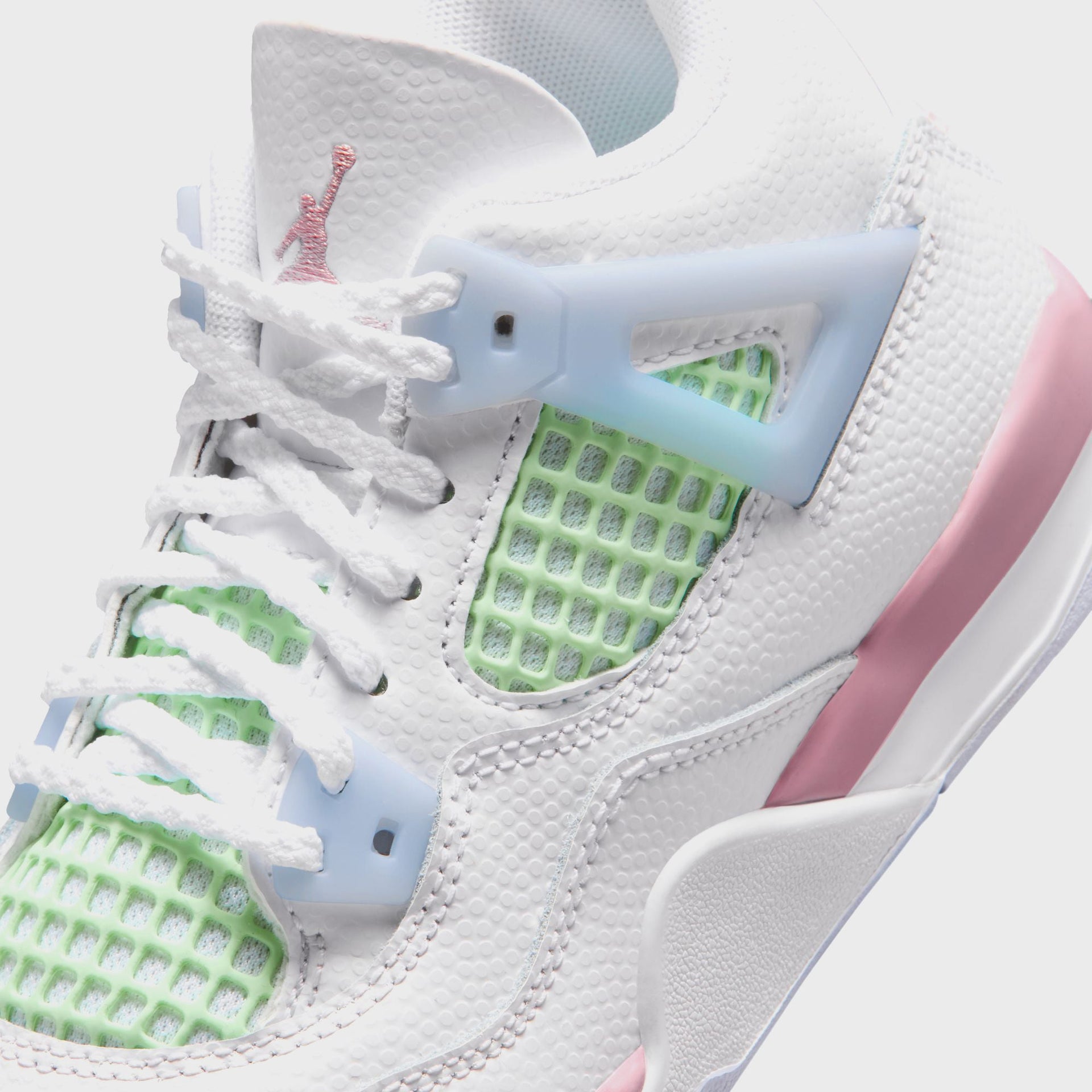 Nike PS Air Jordan 4 Retro - White / Half Blue / Vapor Green / Medium Soft Pink