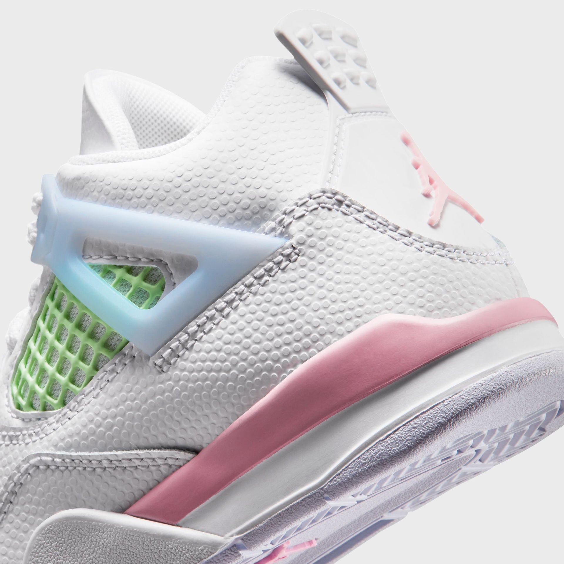Jordan PS Air Jordan 4 Retro - White / Half Blue / Vapor Green / Medium Soft Pink