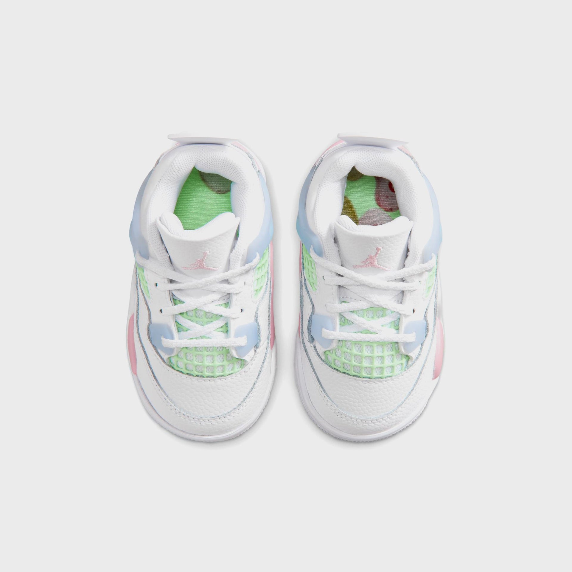 Jordan TD Air Jordan 4 Retro - White / Half Blue / Vapor Green / Medium Soft Pink