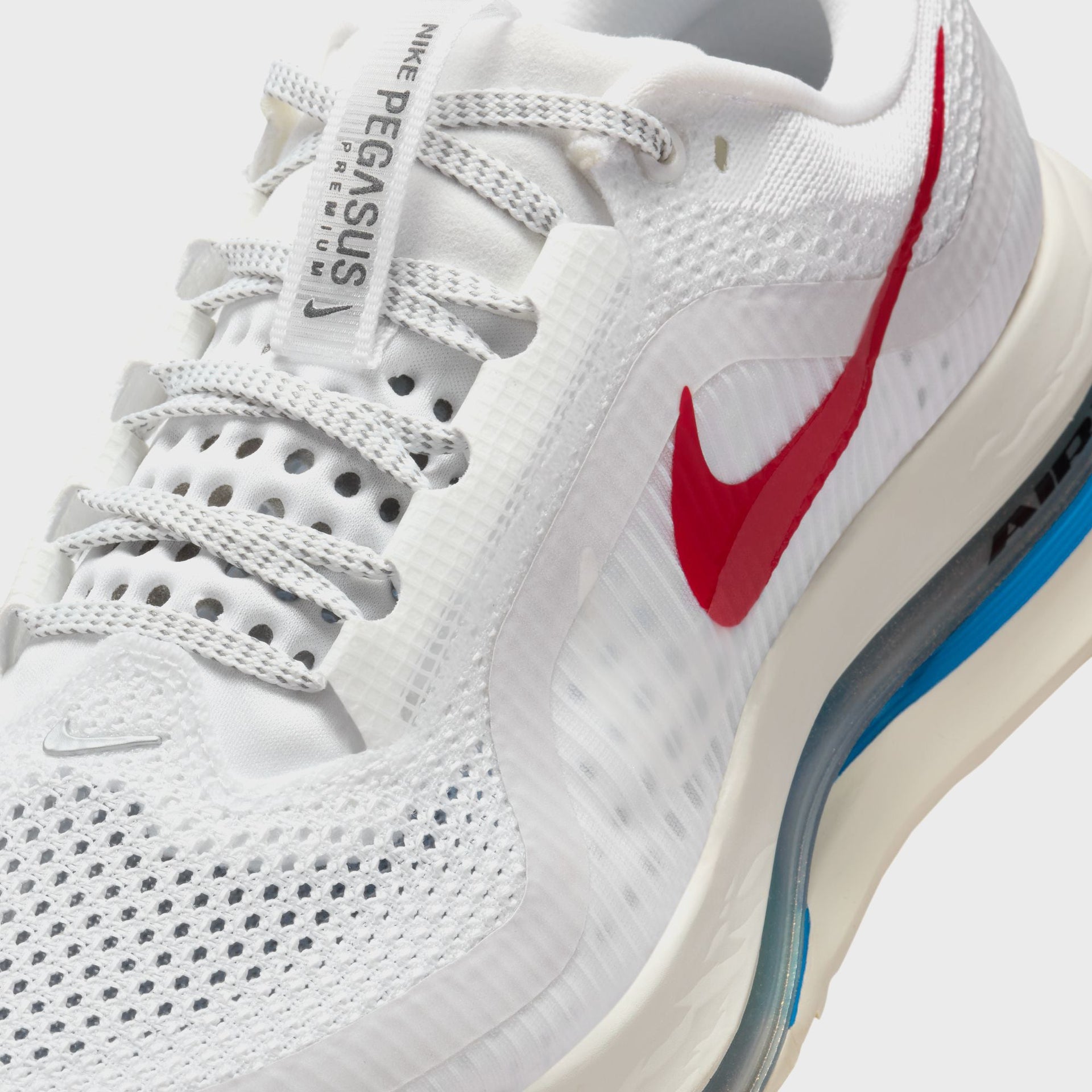 Nike WMNS Pegasus PRM - White / White / Sail / Black / Fire Red / Light Photo Blue