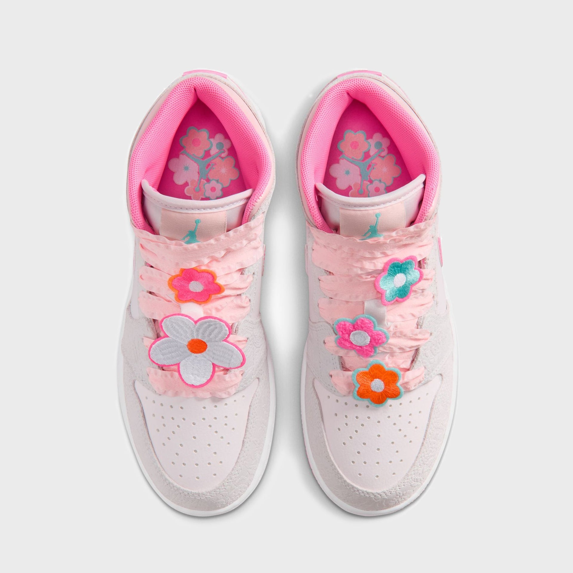 Jordan GS Air Jordan 1 Mid Alt SE - Vast Grey / Pink Glow / Sail / Pink Bloom