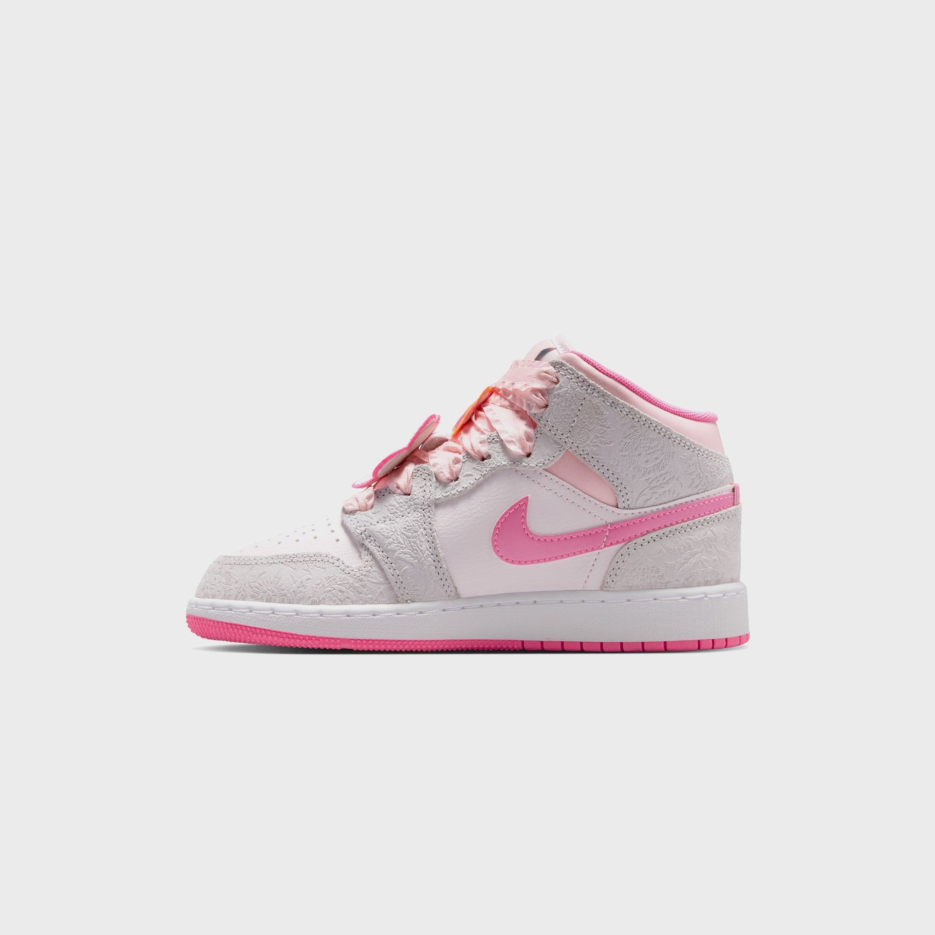 Jordan GS Air Jordan 1 Mid Alt SE - Vast Grey / Pink Glow / Sail / Pink Bloom