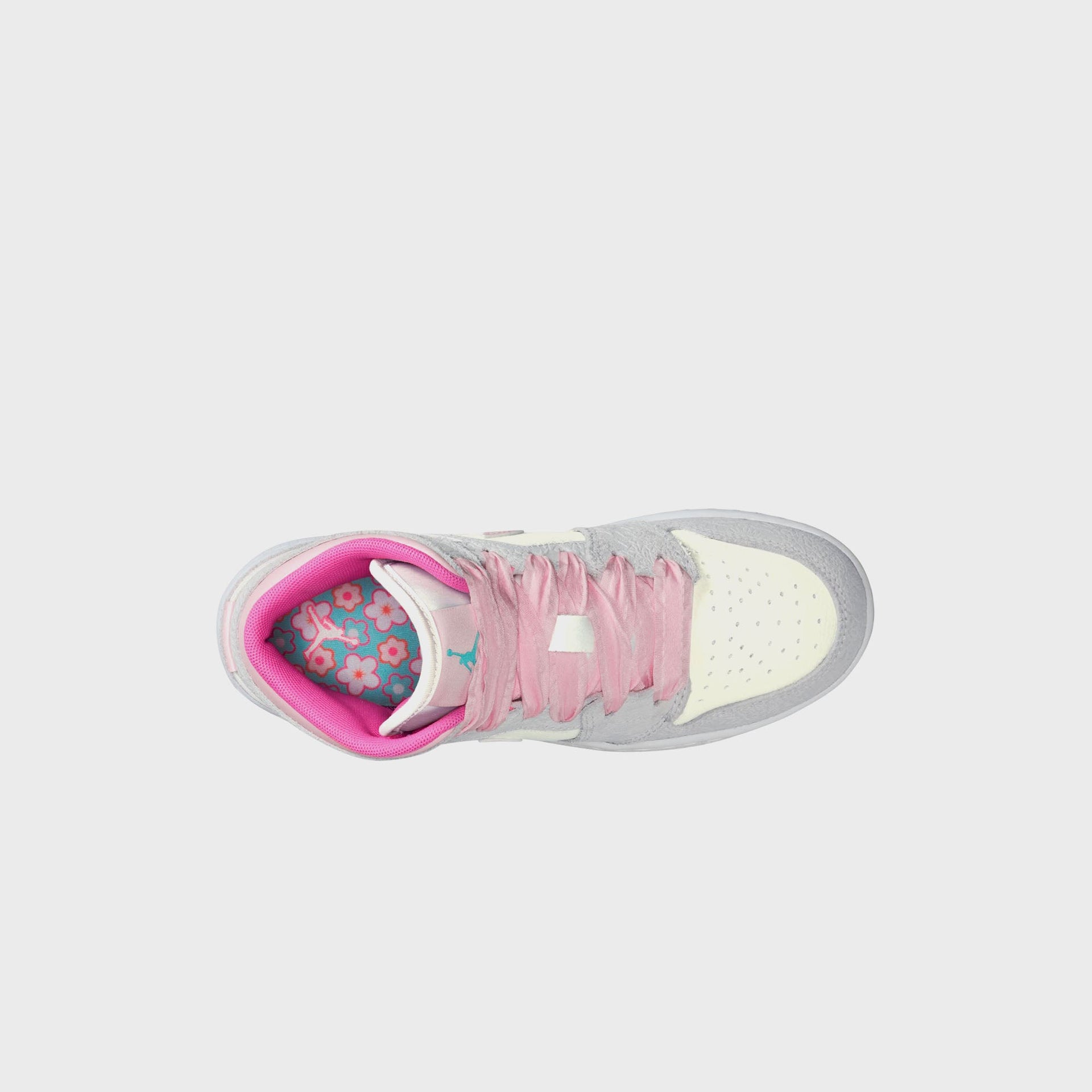 Jordan GS Air Jordan 1 Mid Alt SE - Vast Grey / Pink Glow / Sail / Pink Bloom