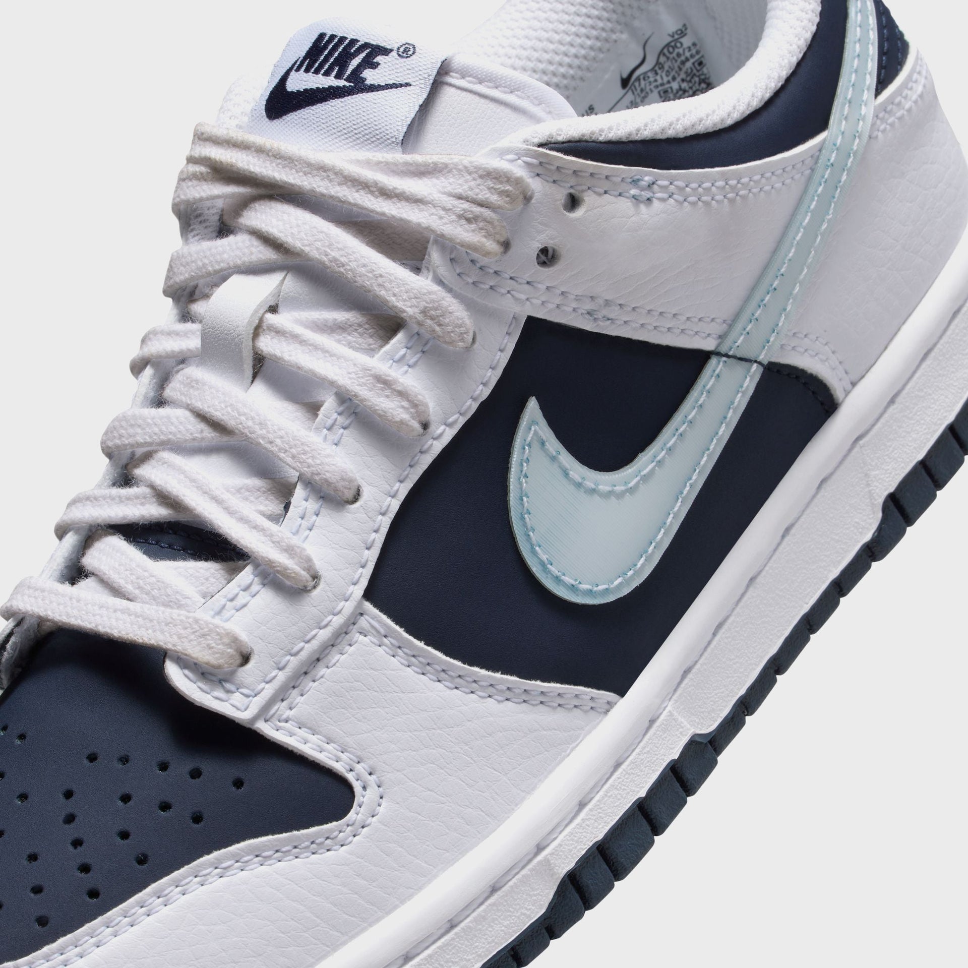 Nike GS Dunk Low - White / Light Armory Blue / Deep Royal Blue