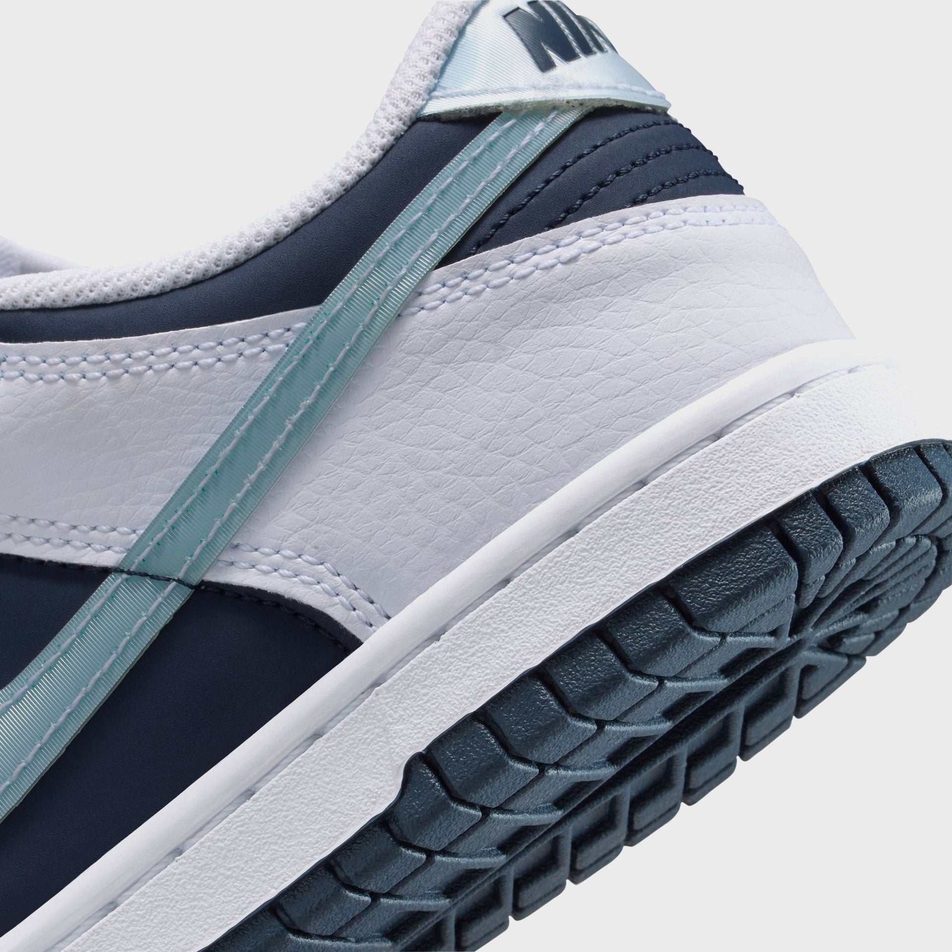 Nike GS Dunk Low - White / Light Armory Blue / Deep Royal Blue