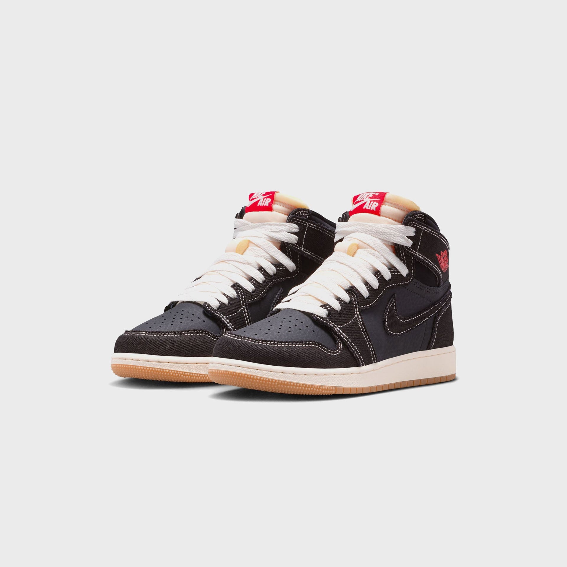 Jordan GS Air Jordan 1 Retro High OG - Black / Sail / Gum / Medium Brown