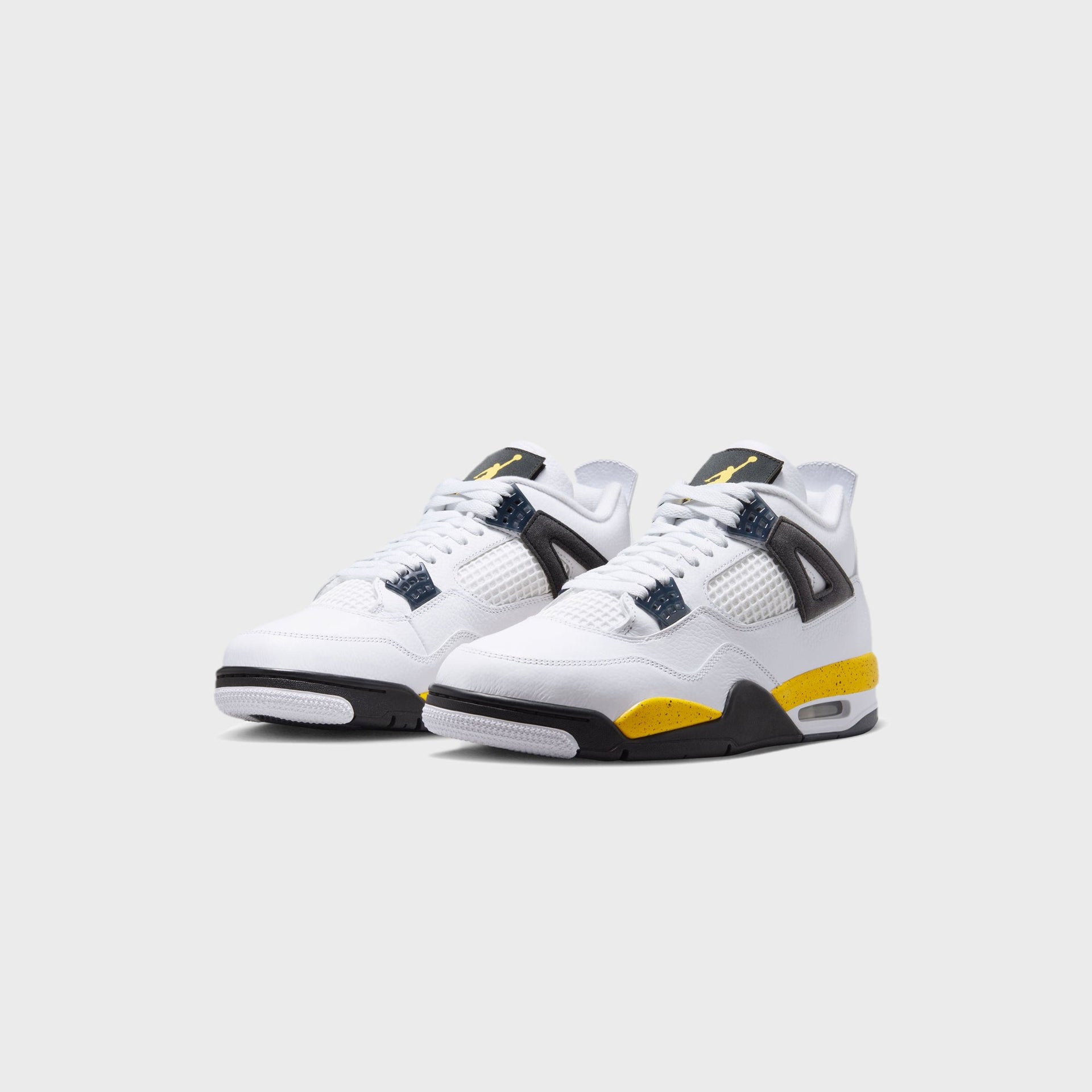 Jordan Air Jordan 4 - White / Dark Blue Grey / Black / Tour Yellow