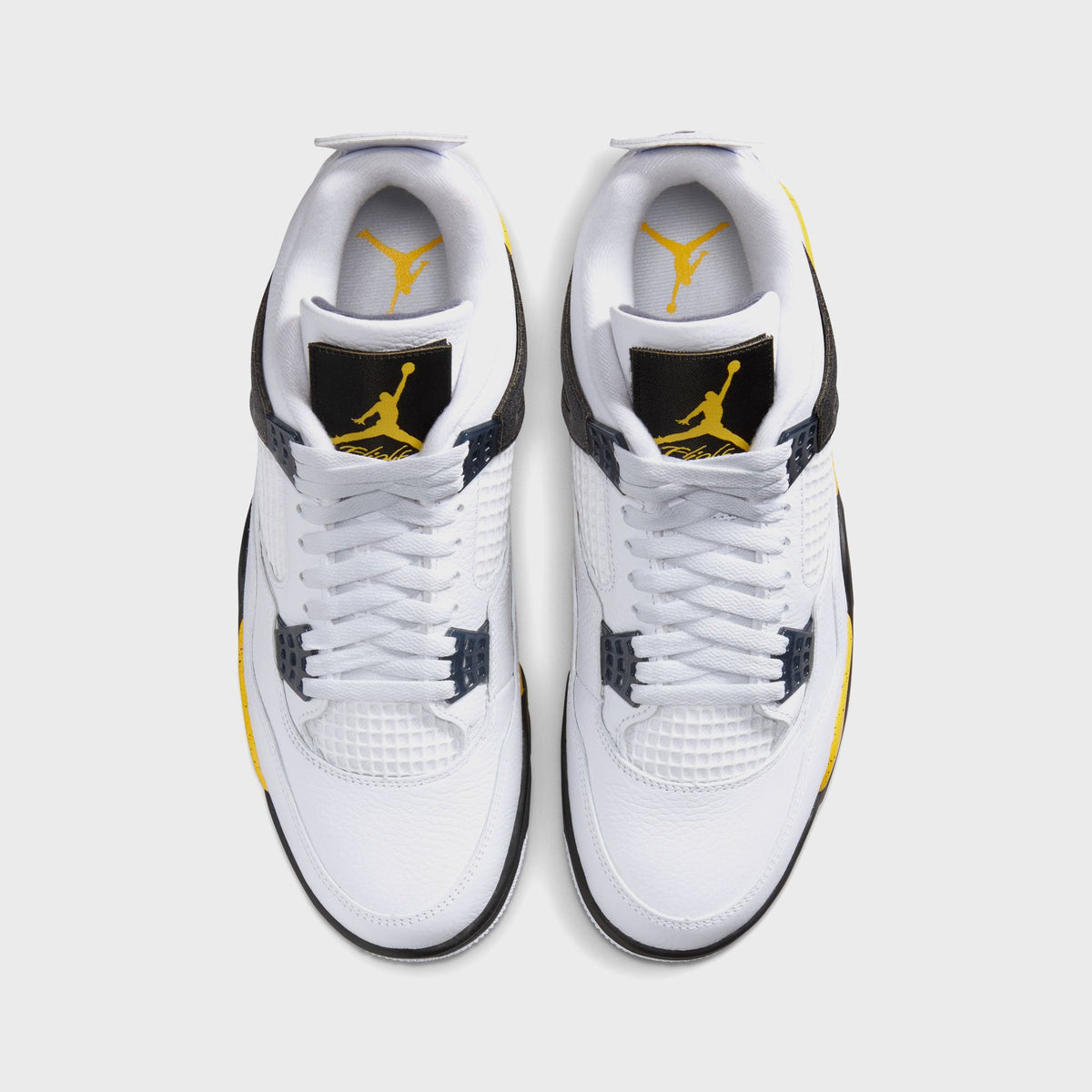 Jordan Air Jordan 4 - White / Dark Blue Grey / Black / Tour Yellow