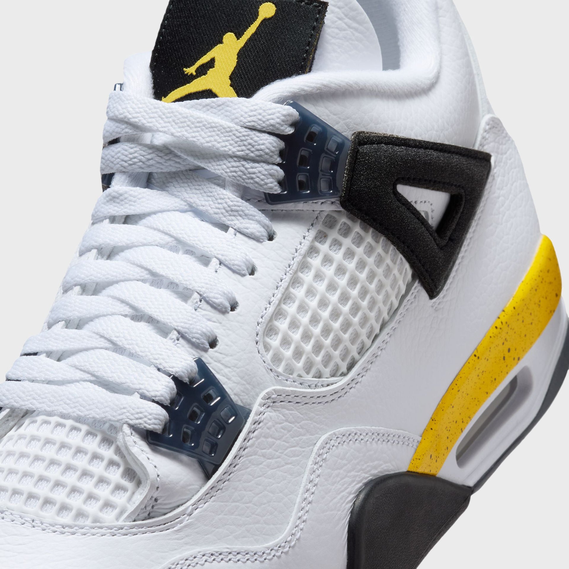 Jordan Air Jordan 4 - White / Dark Blue Grey / Black / Tour Yellow