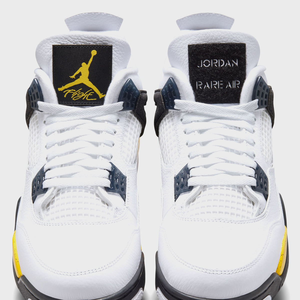 Jordan Air Jordan 4 - White / Dark Blue Grey / Black / Tour Yellow