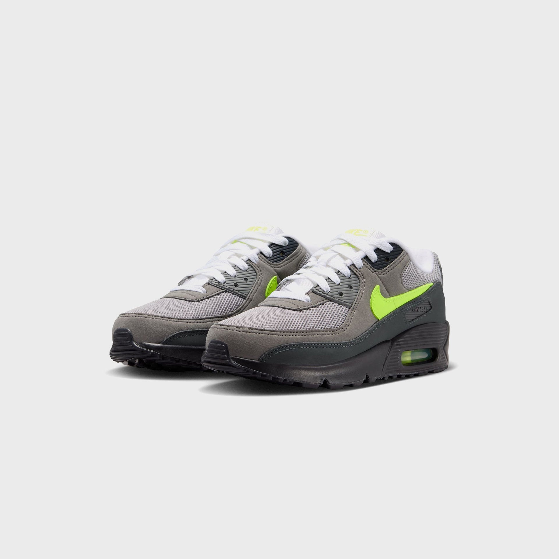 Nike GS Air Max 90 - Black / Anthracite / Light Charcoal / Neon Yellow