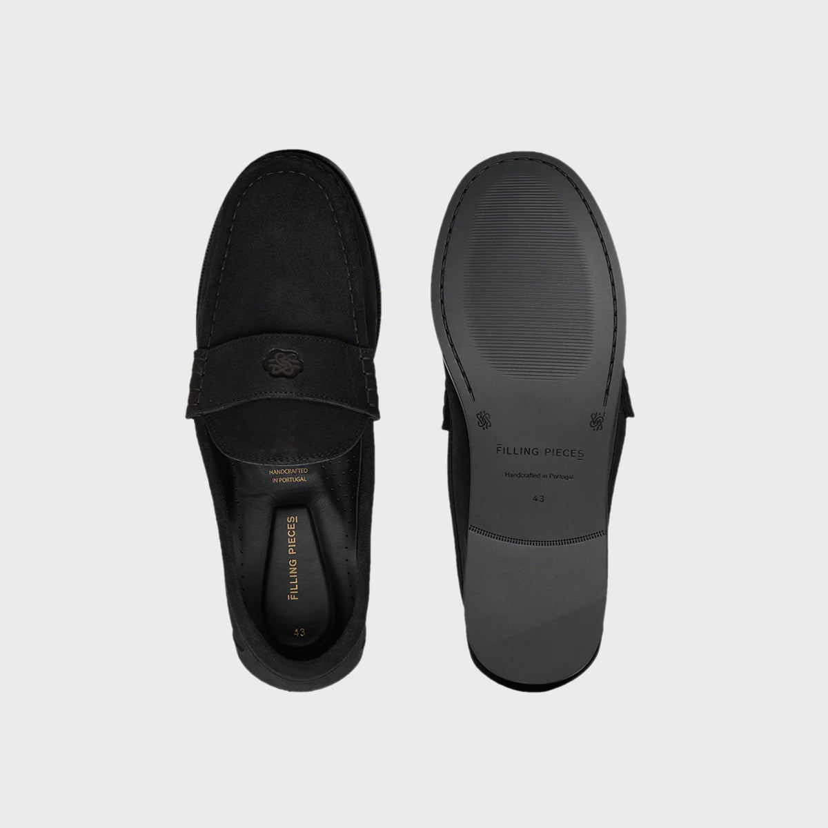 Filling Pieces Lux Loafer Suede - Black