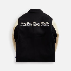 Awake NY Crown Varsity Jacket - Black