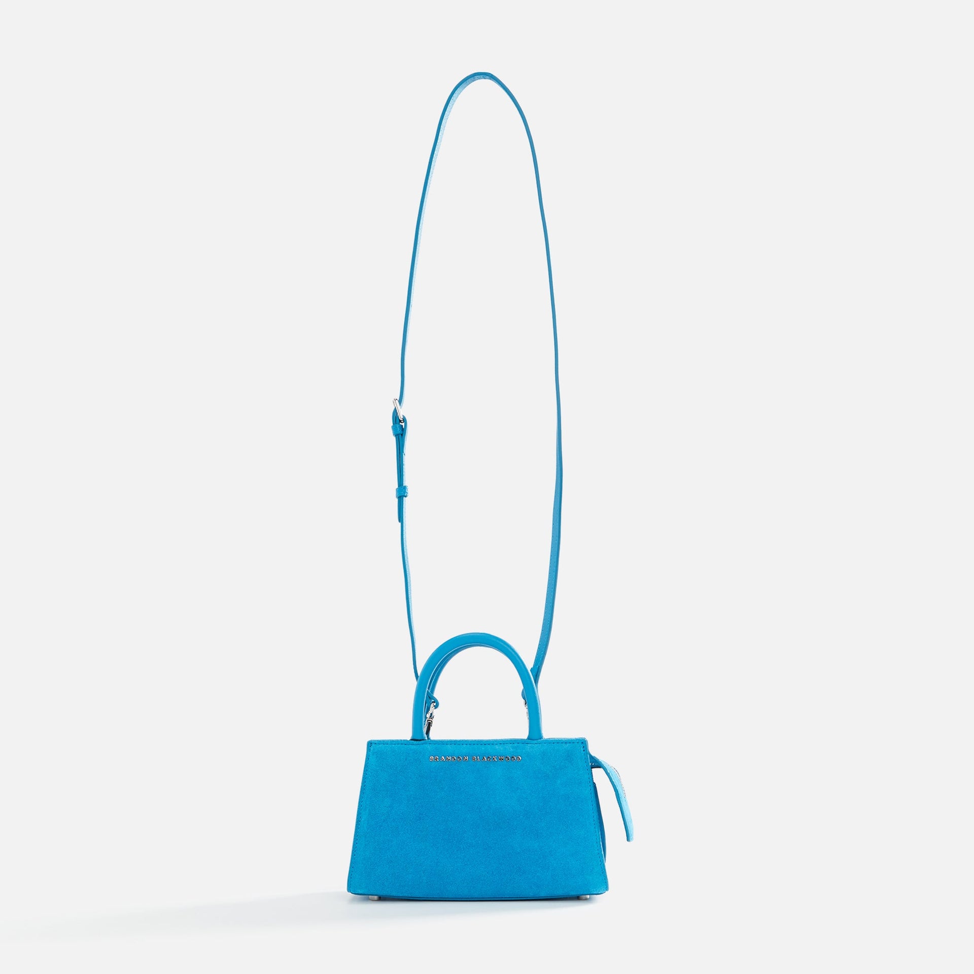 Brandon Blackwood Arlen Bag - Aqua Blue Suede
