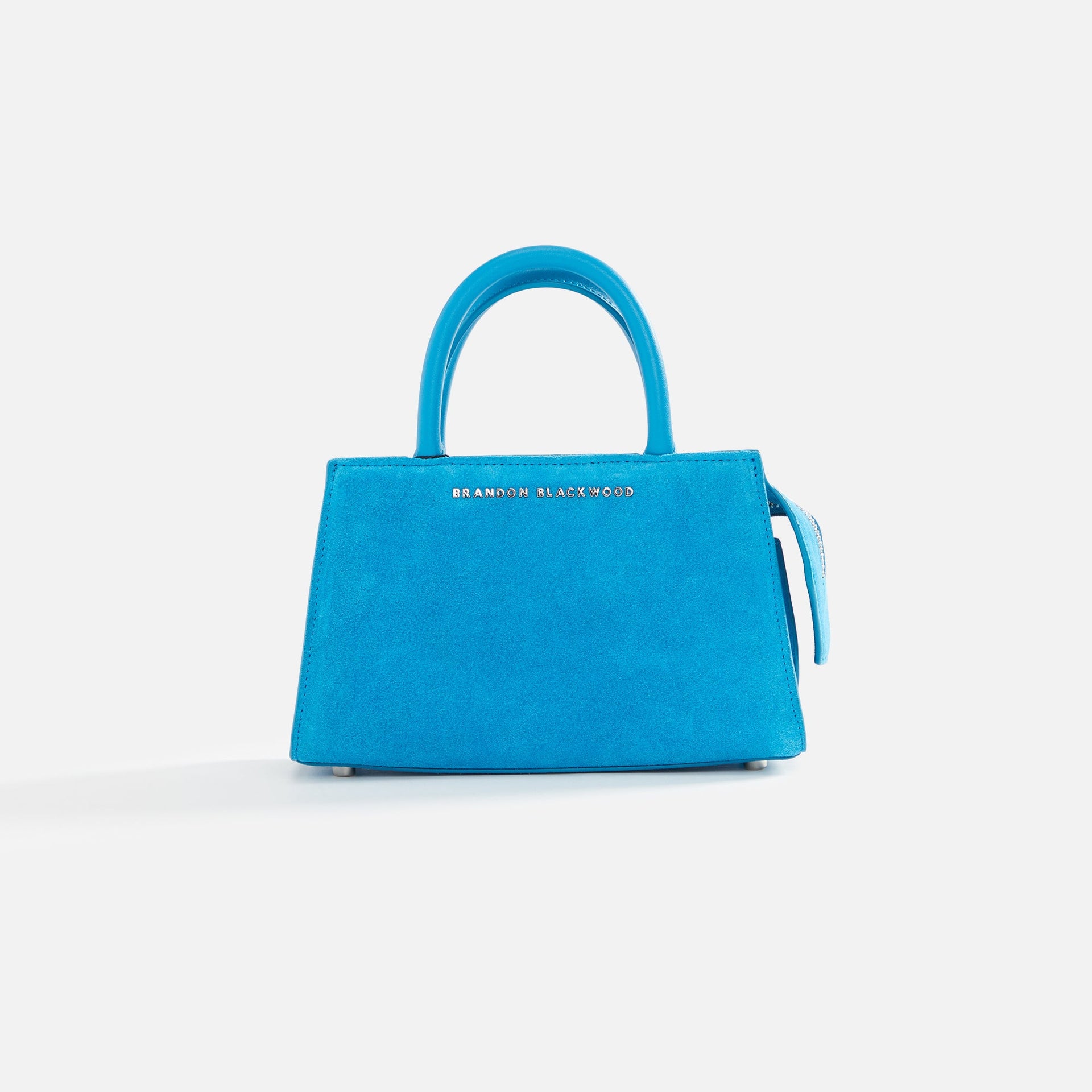 Brandon Blackwood Arlen Bag - Aqua Blue Suede