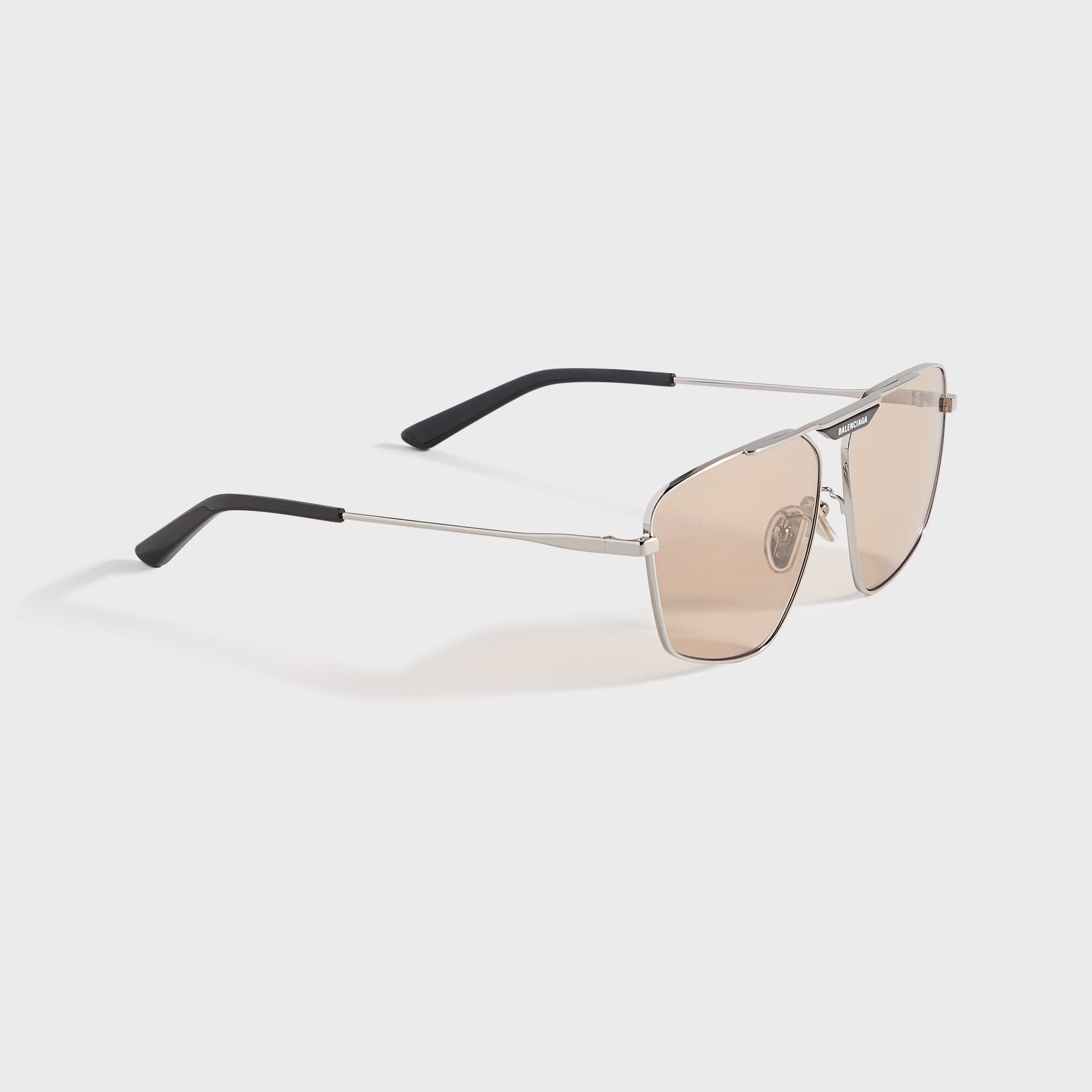 Balenciaga Square Sunglasses - Ruthenium / Brown
