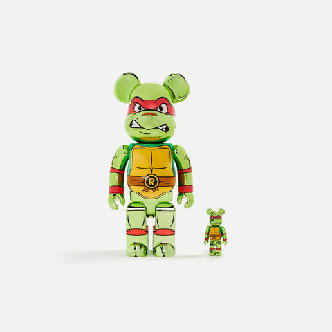 Medicom Toy BE@RBRICK x Teenage Mutant Ninja Turtles Raphael Chrome Ver. 100% & 400%