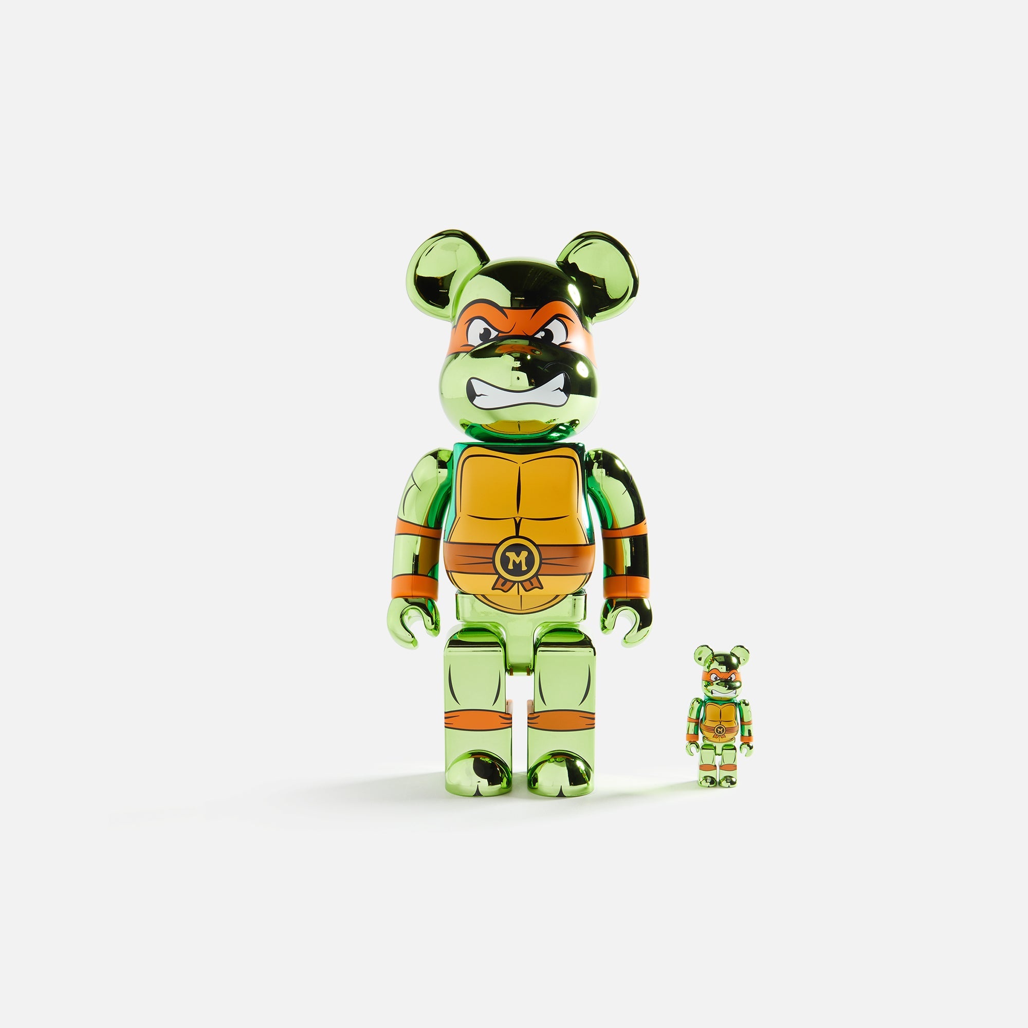 Medicom Toy BE@RBRICK Michelangelo Chrome Ver 100% & 400% – Kith